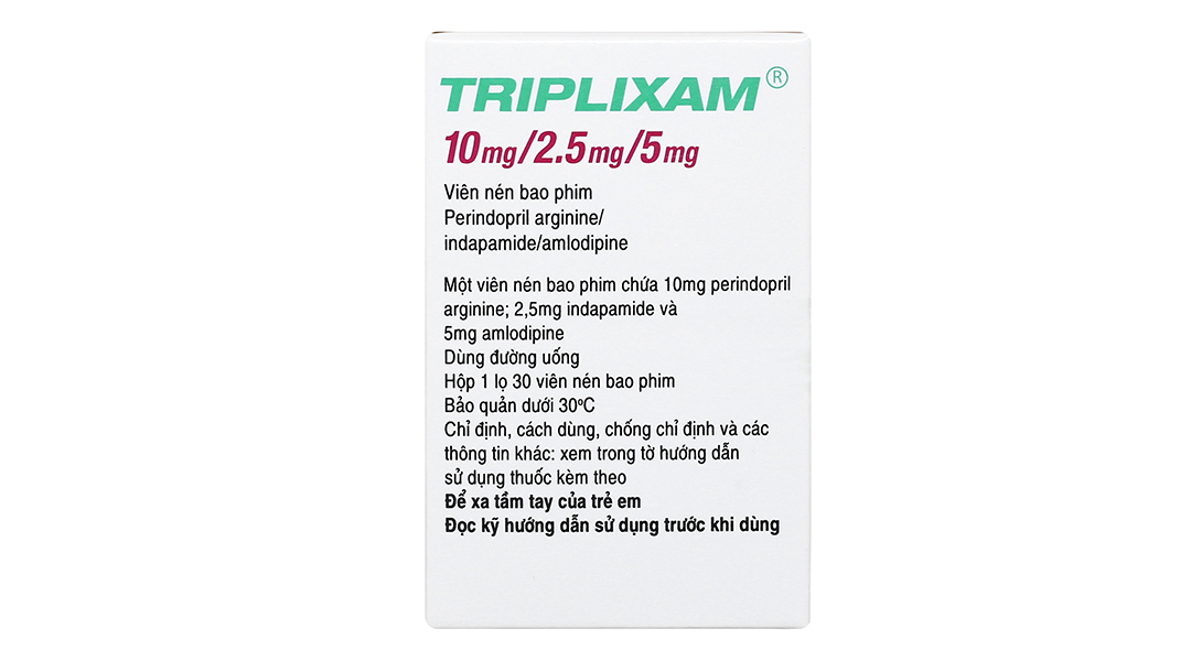 Triplixam 10mg/2.5mg/5mg trị tăng huyết áp