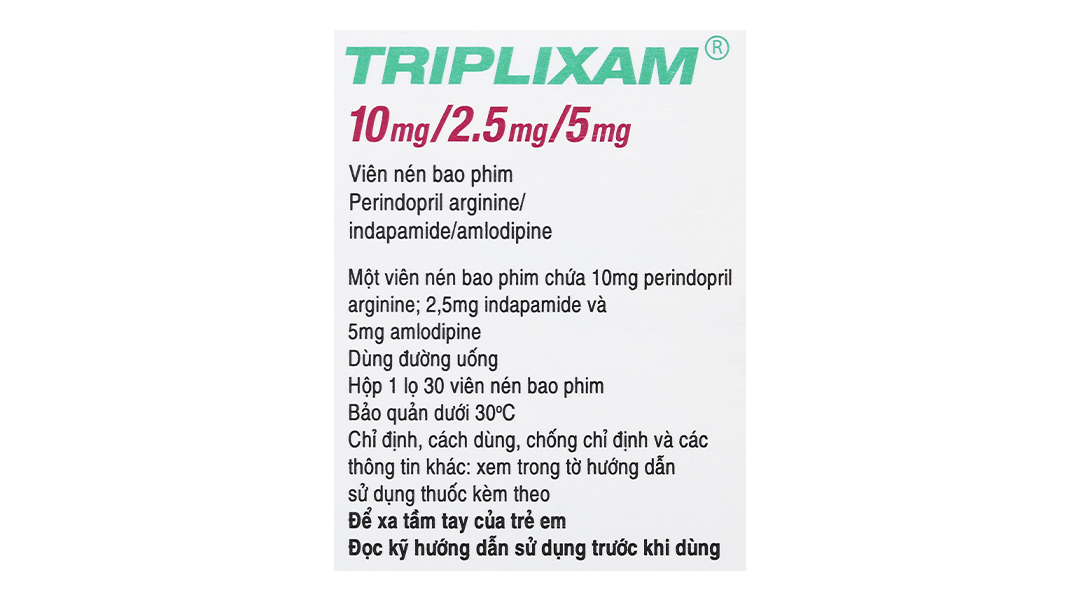 Triplixam 10mg/2.5mg/5mg trị tăng huyết áp