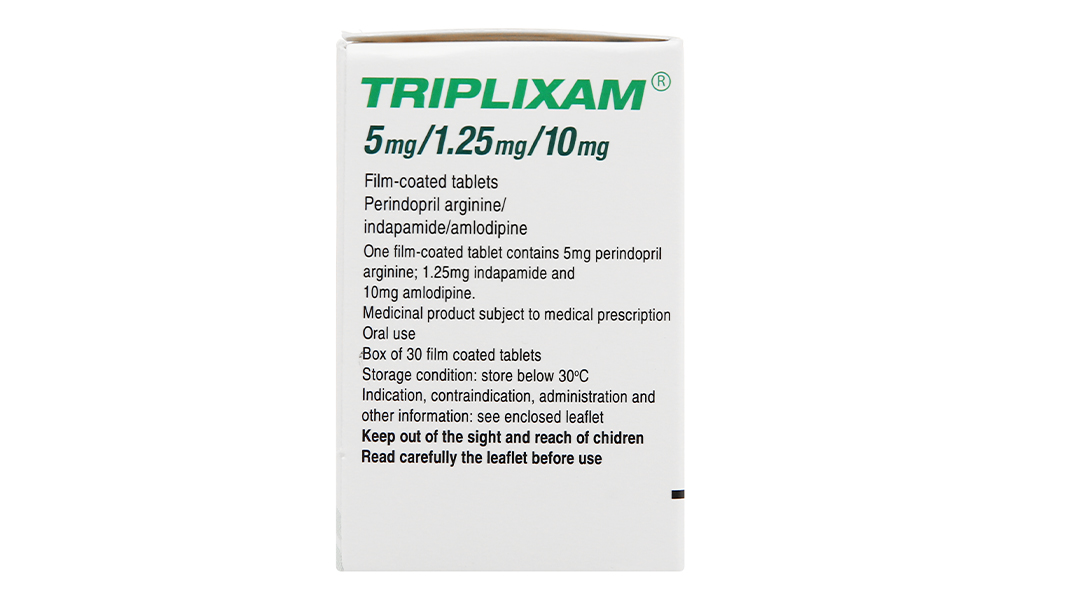 Triplixam 5mg/1.25mg/10mg trị tăng huyết áp