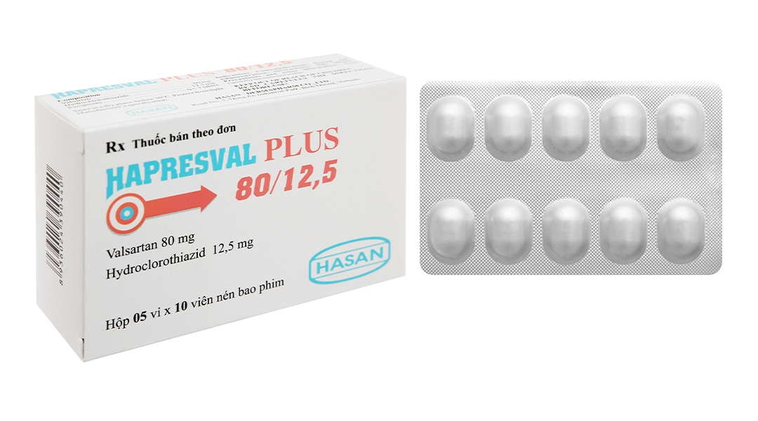 Hapresval Plus 80/12.5 trị tăng huyết áp vô căn