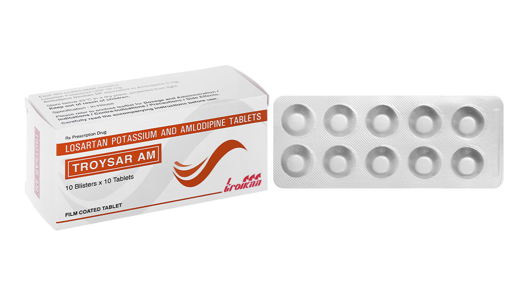Troysar AM trị tăng huyết áp, đau thắt ngực