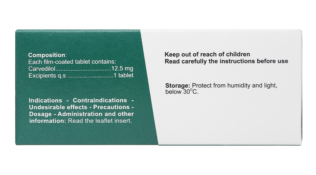 Aucardil 12.5mg điều trị tăng huyết áp, đau thắt ngực ổn định