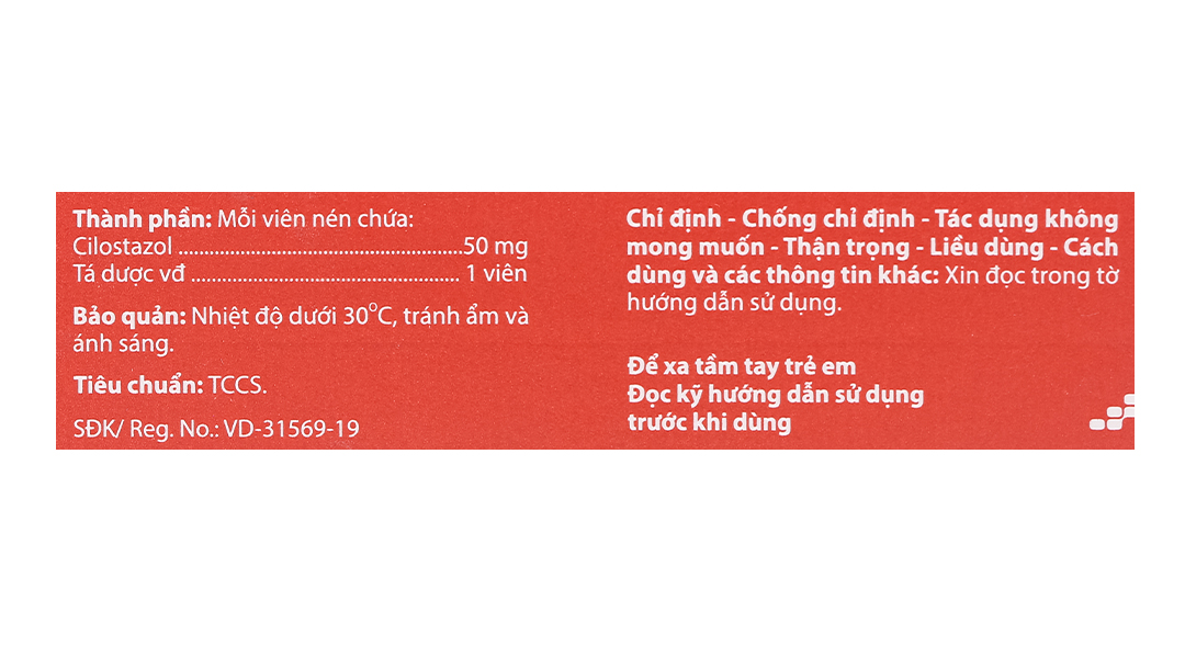 Crybotas 50 trị cơn đau cách hồi do bệnh động mạch chi dưới