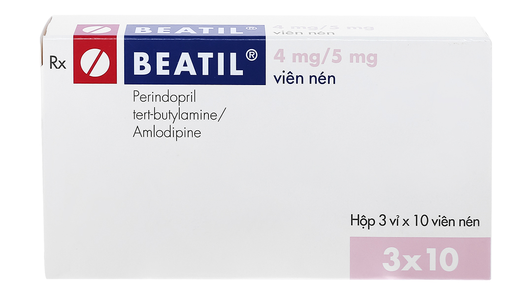 Beatil 4mg/5mg trị tăng huyết áp, mạch vành