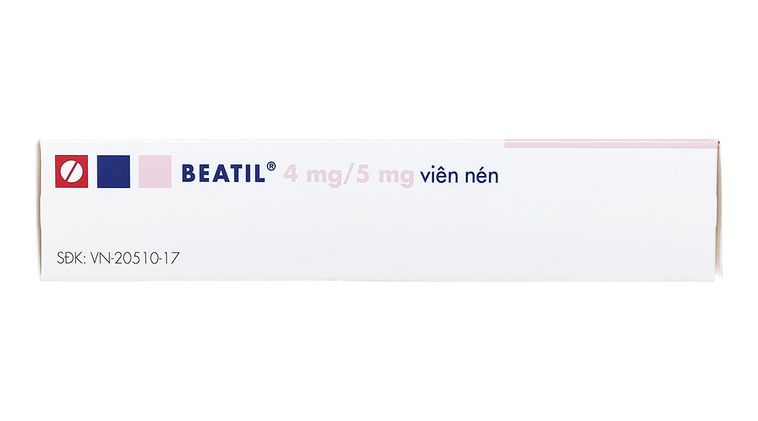 Beatil 4mg/5mg trị tăng huyết áp, mạch vành