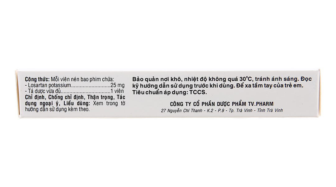 Losartan TV.Pharm 25mg trị tăng huyết áp