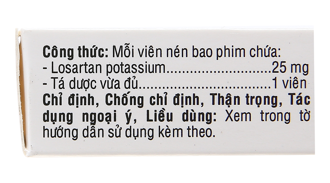 Losartan TV.Pharm 25mg trị tăng huyết áp