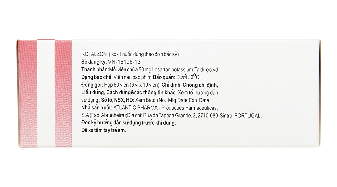 Rotalzon 50mg trị tăng huyết áp