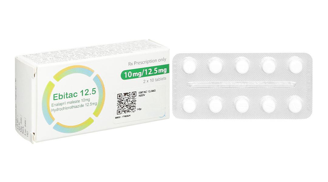 Ebitac 12.5 trị tăng huyết áp, suy tim