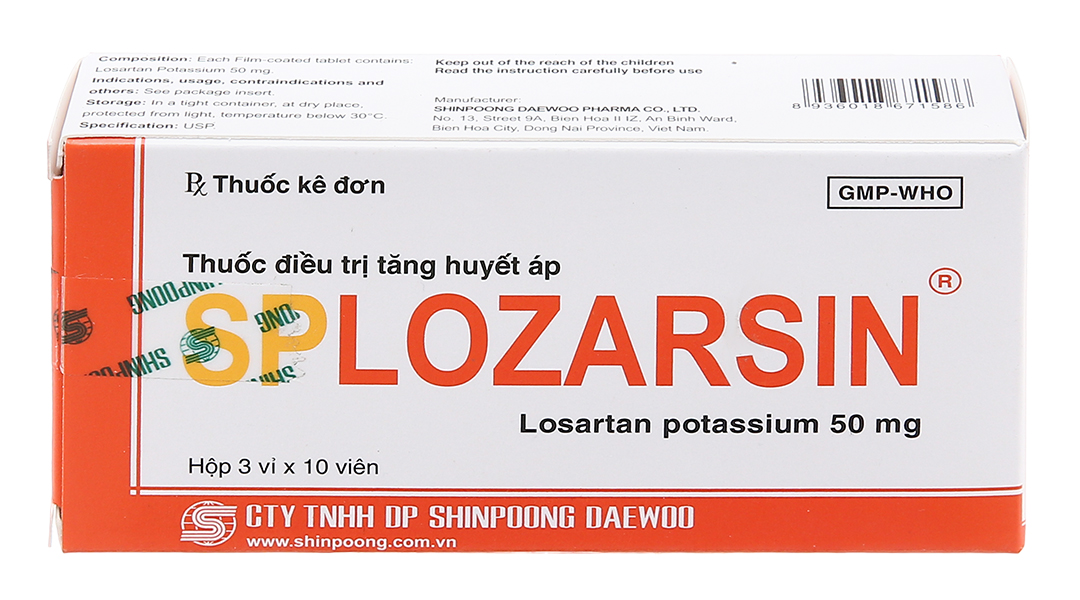 Splozarsin 50mg trị tăng huyết áp