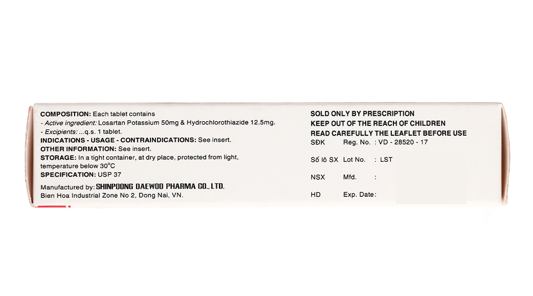 Splozarsin Plus trị tăng huyết áp