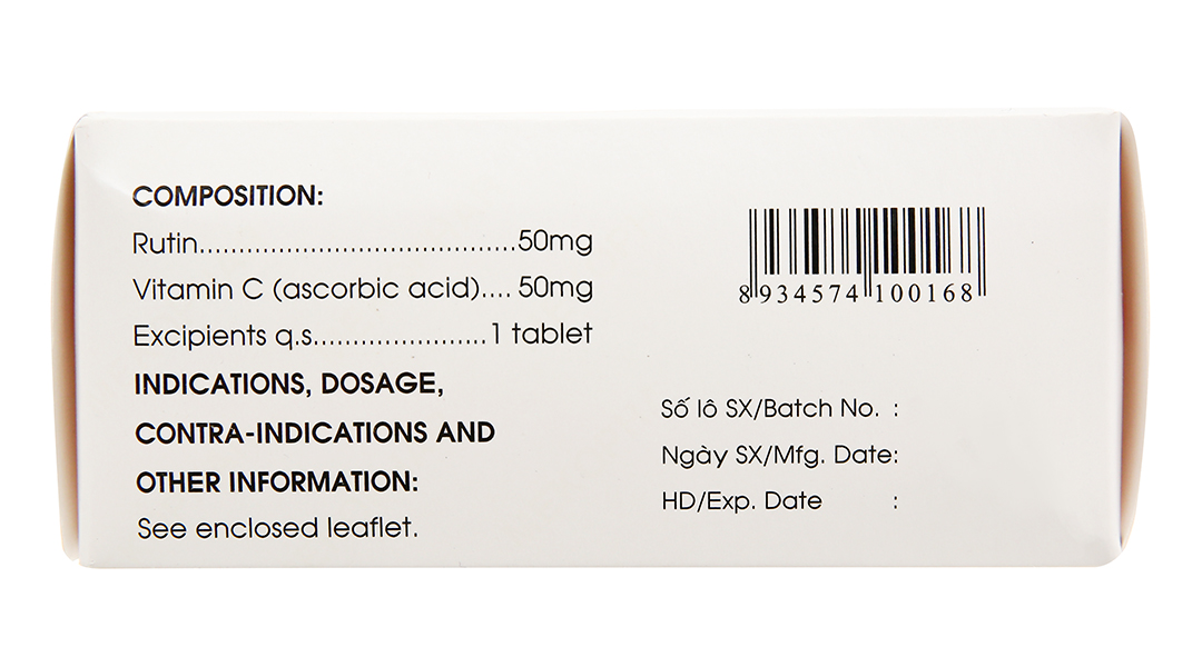 Rutin-Vitamin C trị trĩ, suy giãn tĩnh mạch