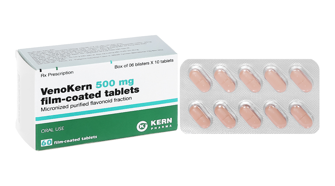 VenoKern 500mg trị trĩ, suy giãn tĩnh mạch