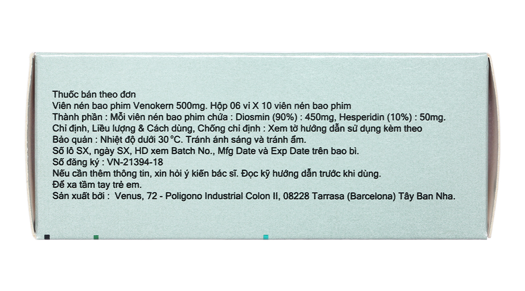 VenoKern 500mg trị trĩ, suy giãn tĩnh mạch