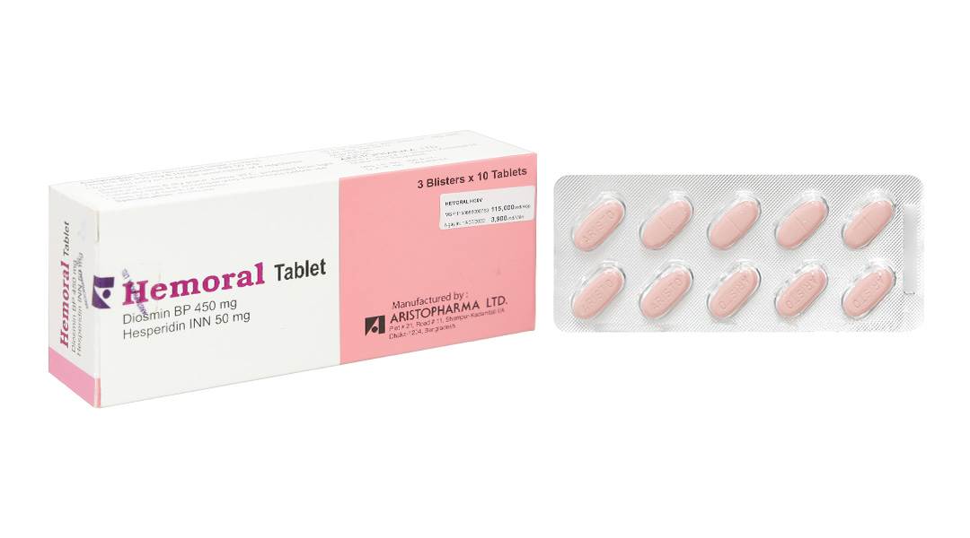 Hemoral Tablet trị trĩ, suy giãn tĩnh mạch