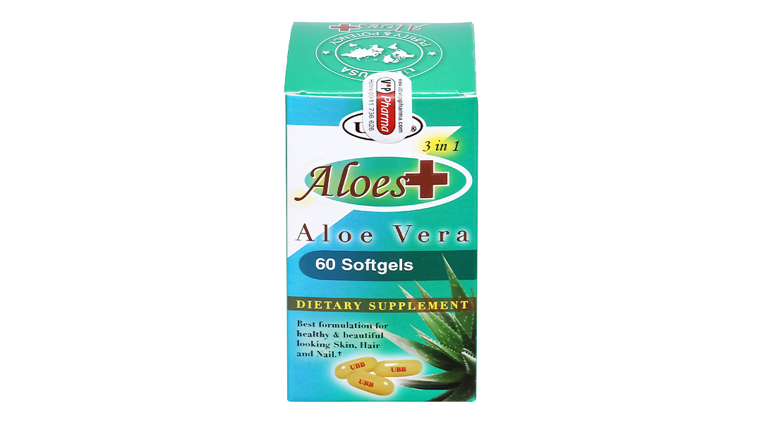 UBB Aloes+ 3 in 1 trợ làm đẹp da, giảm rụng tóc