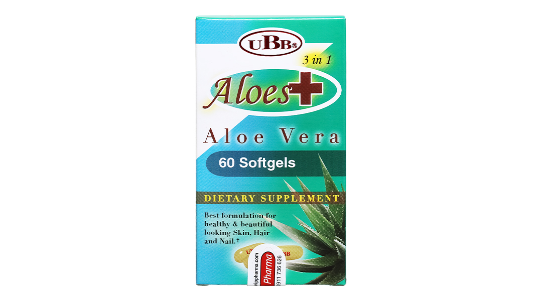 UBB Aloes+ 3 in 1 trợ làm đẹp da, giảm rụng tóc