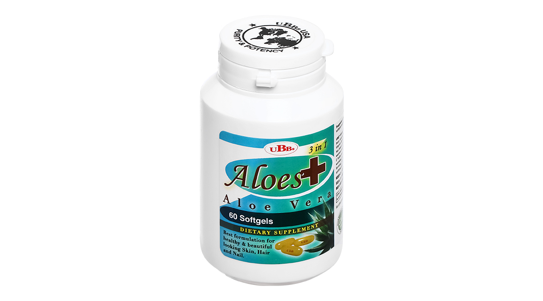 UBB Aloes+ 3 in 1 trợ làm đẹp da, giảm rụng tóc