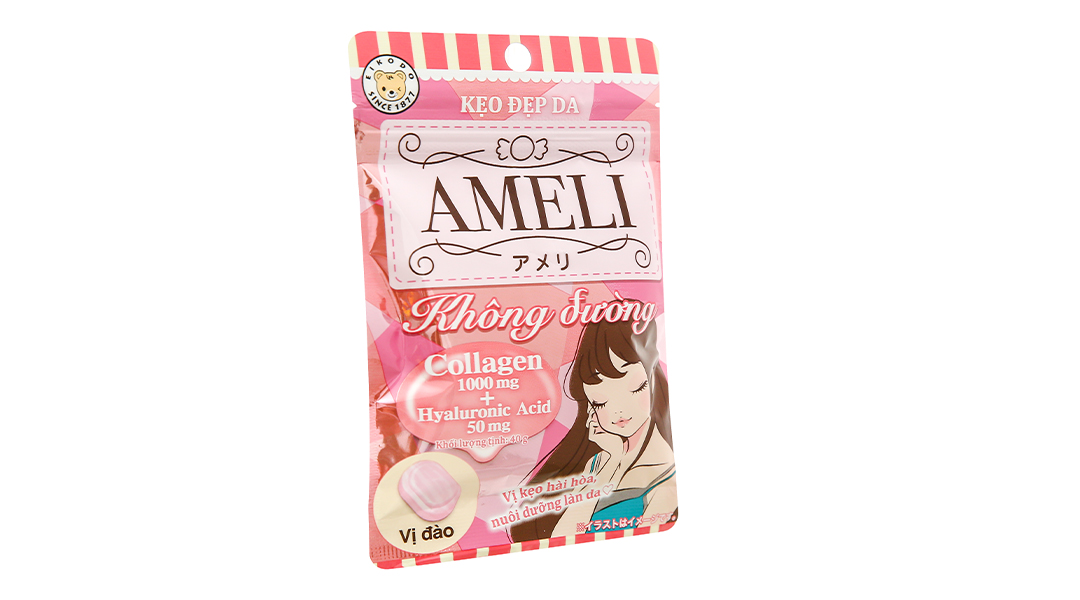 Kẹo Ameli Collagen Không Đường (40G X 80 Gói)