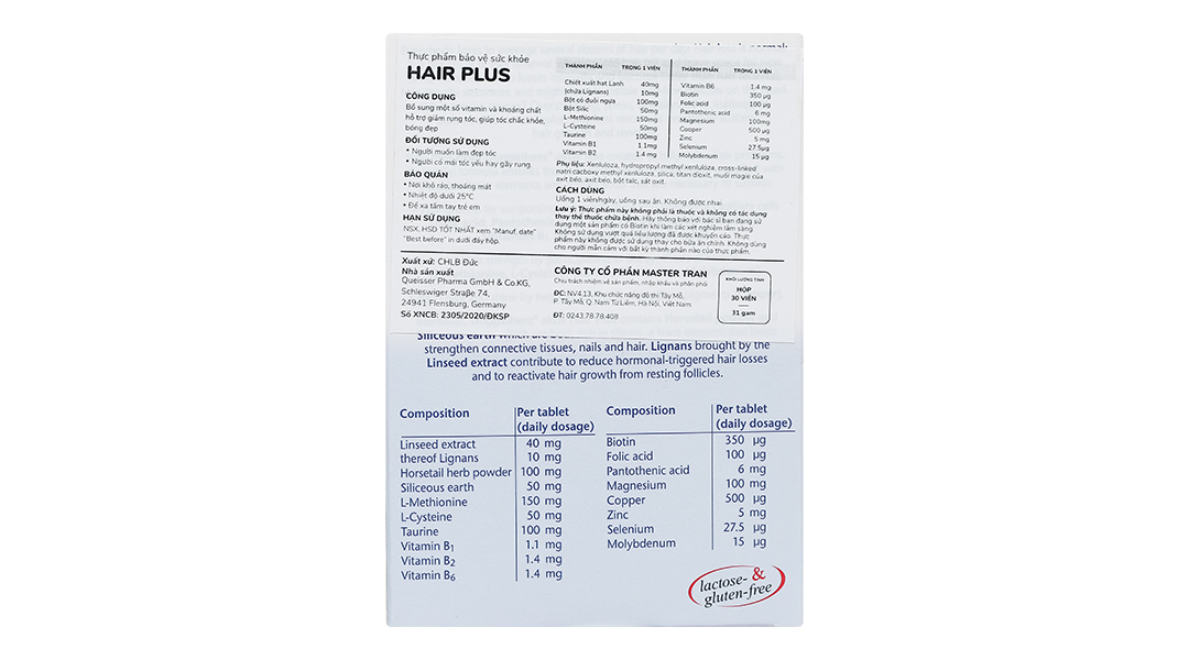 Doppelherz Aktiv Hair Plus Hộp 30v