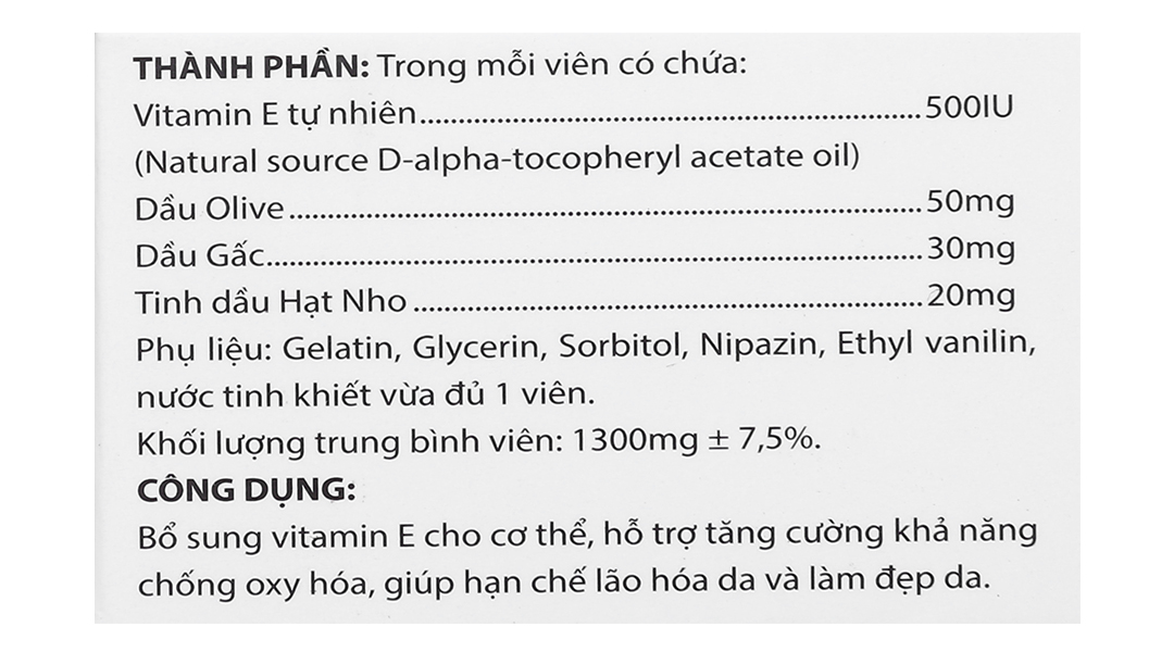 Thực phẩm bảo vệ sức khỏe EDK500