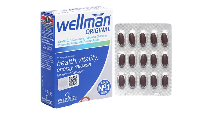 Hỗ trợ tăng cường sức khỏe cho phái mạnh Wellman Original hộp 30 viên