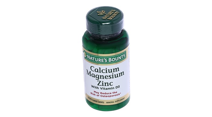 Viên uống Nature's Bounty Calcium Magnesium Zinc chai 100 viên