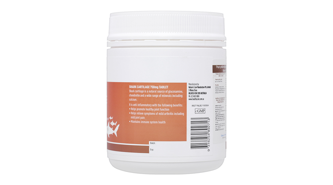 Healthy Care Shark Cartilage 750Mg