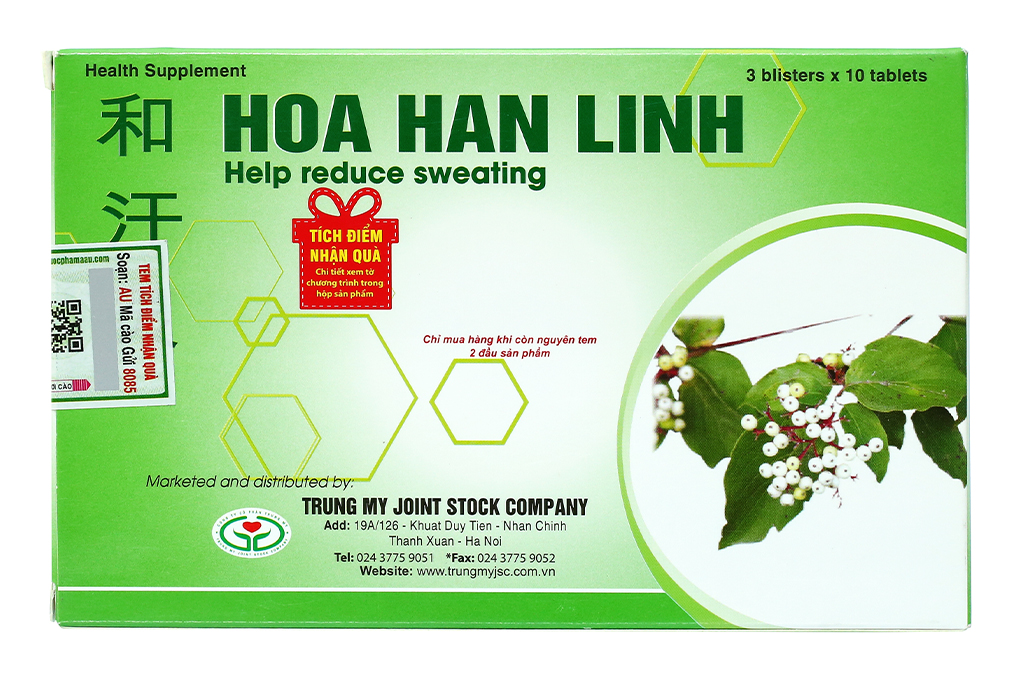 Hoà Hãn Linh hỗ trợ làm giảm chứng ra mồ hôi