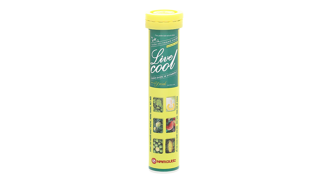 Viên Sủi Thanh Nhiệt Livecool Hương Dưa Gang Tuýp 16v