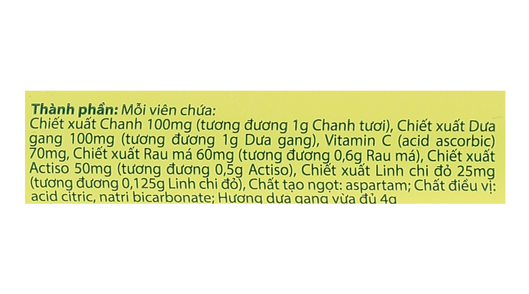 Viên Sủi Thanh Nhiệt Livecool Hương Dưa Gang Tuýp 16v