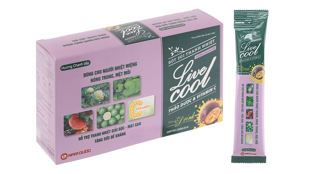 Bột Sủi Live Cool Hương Chanh Dây Hộp 10g
