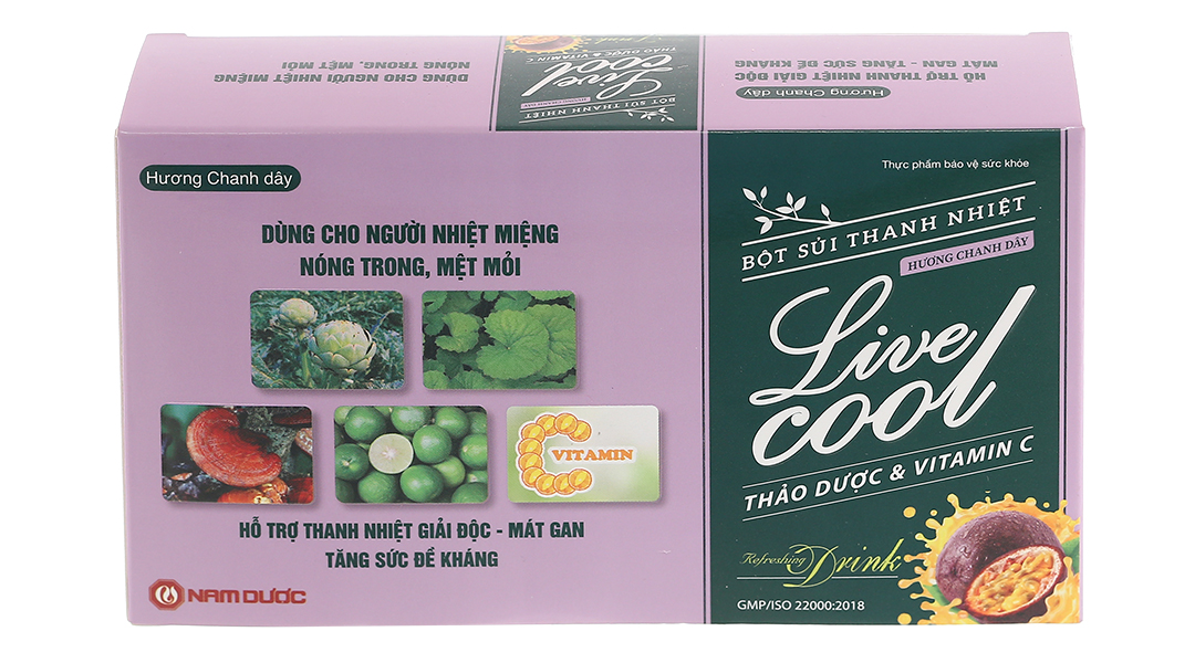 Bột Sủi Live Cool Hương Chanh Dây Hộp 10g