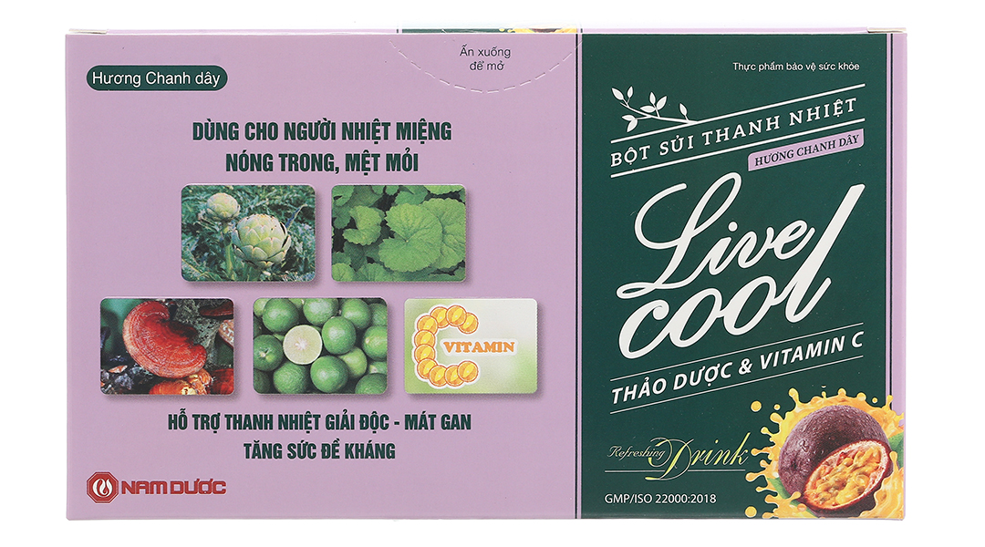 Bột Sủi Live Cool Hương Chanh Dây Hộp 10g