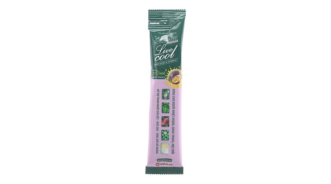 Bột Sủi Live Cool Hương Chanh Dây Hộp 10g