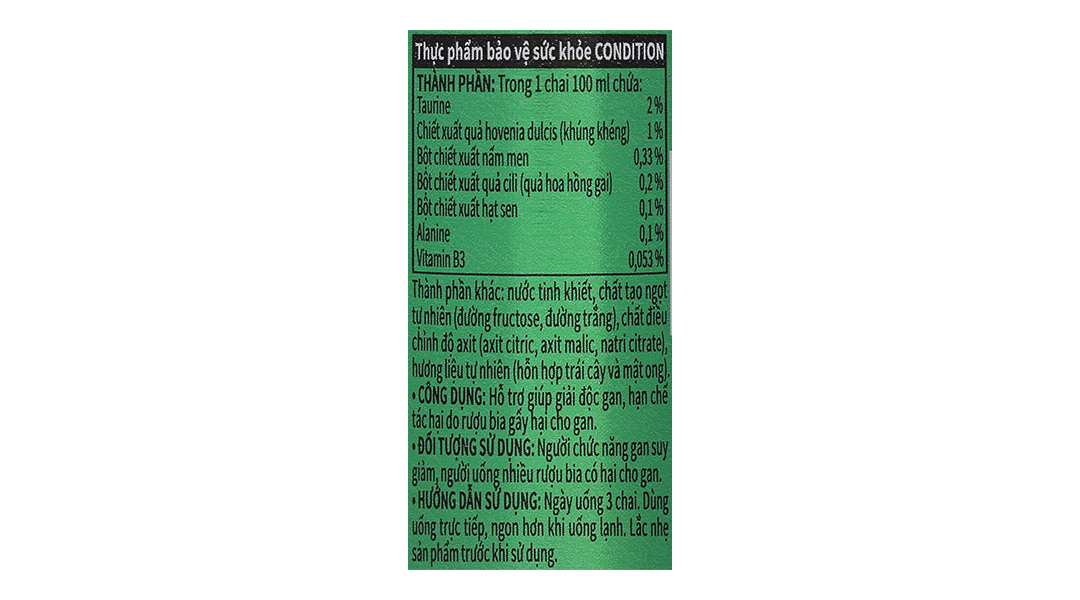 Thực Phẩm Bảo Vệ Sức Khỏe Nước Uống Giải Rượu Condition 100ml