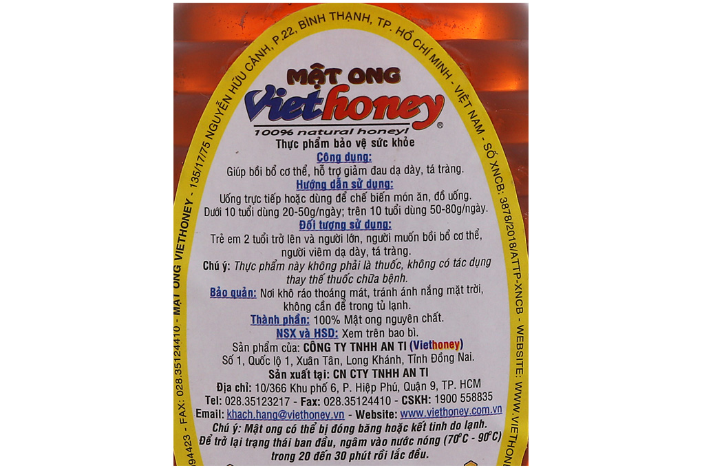 Mật ong Viethoney bồi bổ cơ thể chai 200g