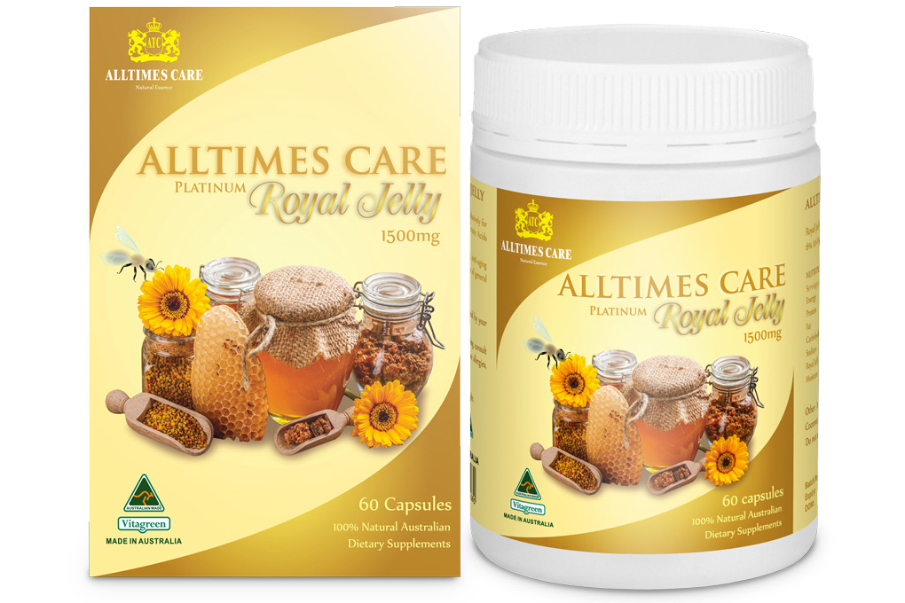 Alltimes Care Platinum Royal Jelly 1500mg hỗ trợ làm đẹp da
