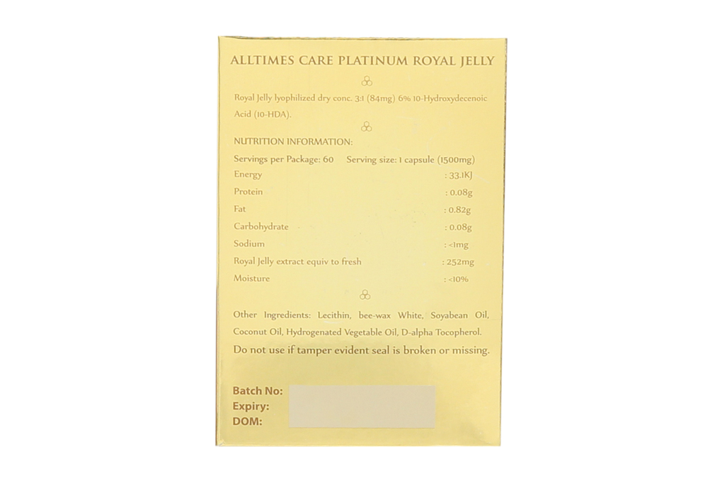 Alltimes Care Platinum Royal Jelly 1500mg hỗ trợ làm đẹp da
