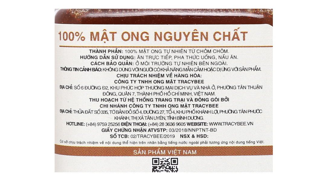 Mật Ong Hoa Chôm Chôm Tracybee
