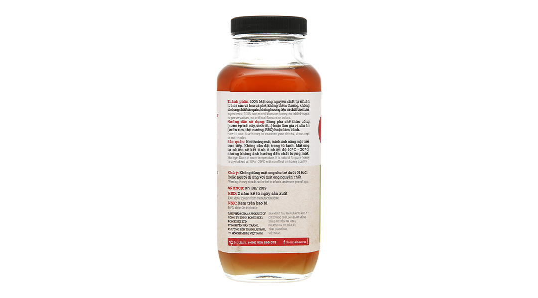 Mật ong hoa Đa hoa Bonie Bee chai 630g