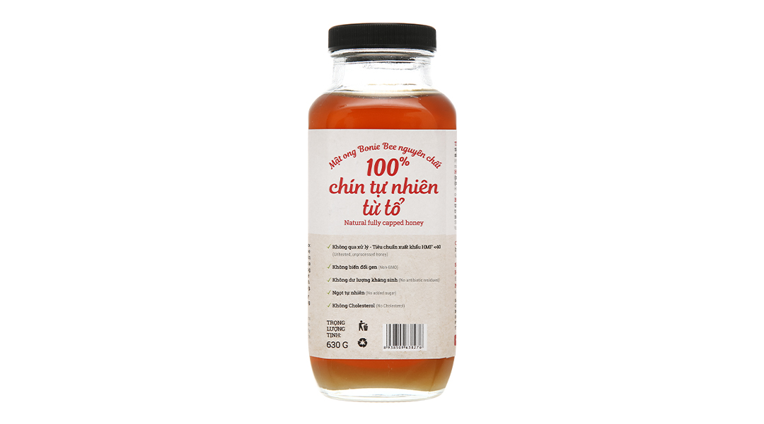 Mật ong hoa Đa hoa Bonie Bee chai 630g