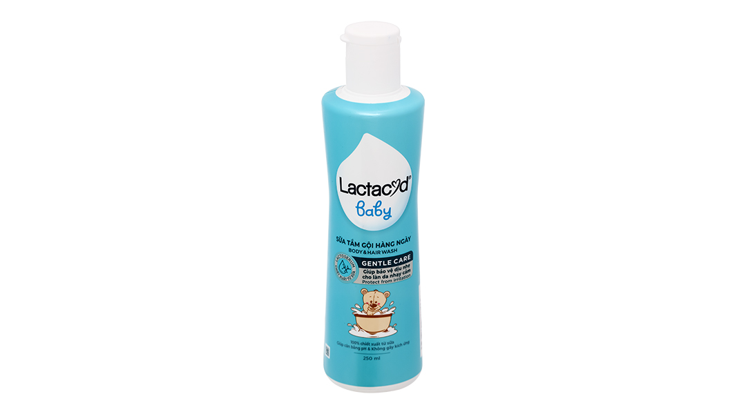 Sữa tắm gội Lactacyd BB giảm rôm sảy, hăm kẽ cho bé