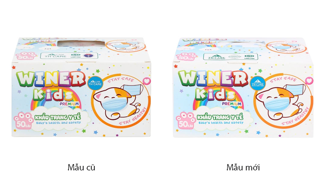 Khẩu trang y tế Winer Kids Premium 3 lớp có họa tiết