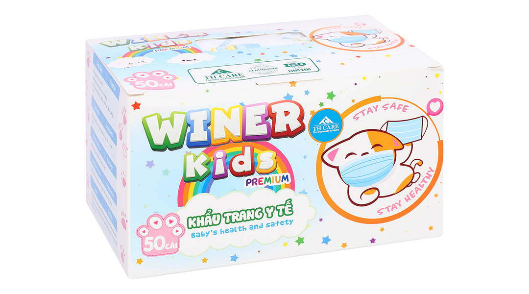 Khẩu trang y tế Winer Kids Premium 3 lớp có họa tiết