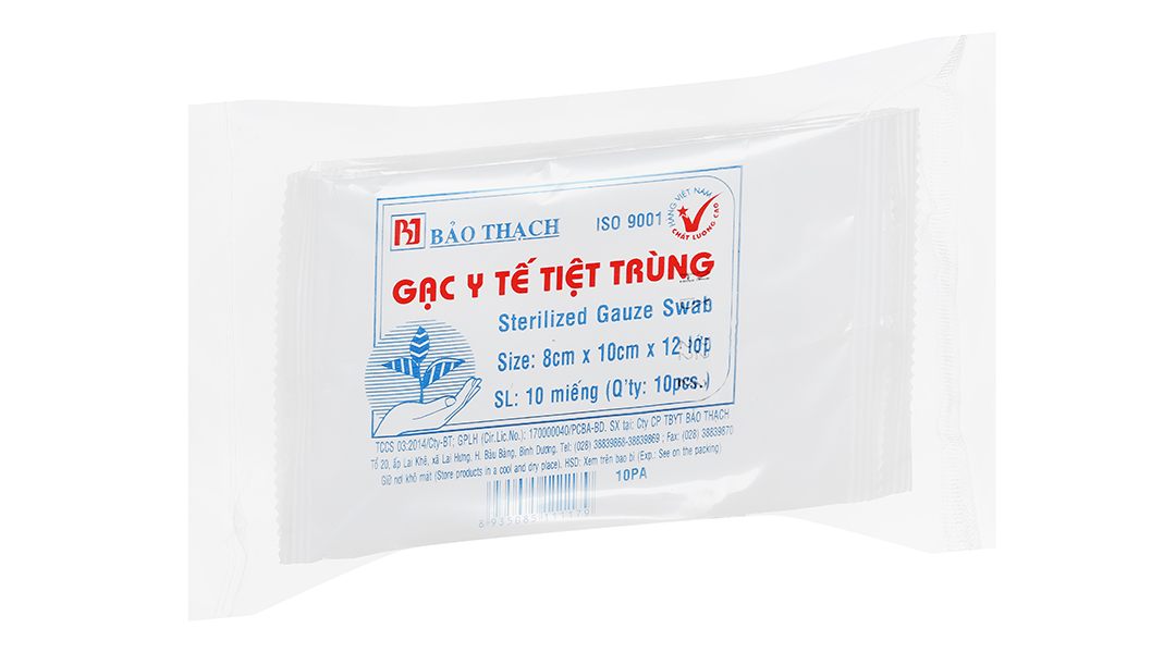 Gạc y tế Bảo Thạch (8cm x 10cm x 12 lớp)