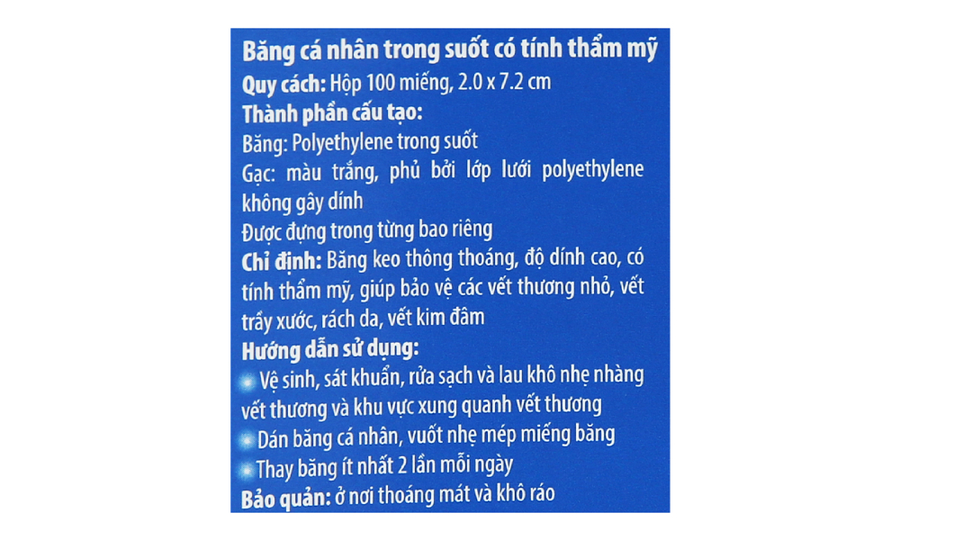 Băng cá nhân trong suốt Urgo Transparent (2 x 7.2cm)