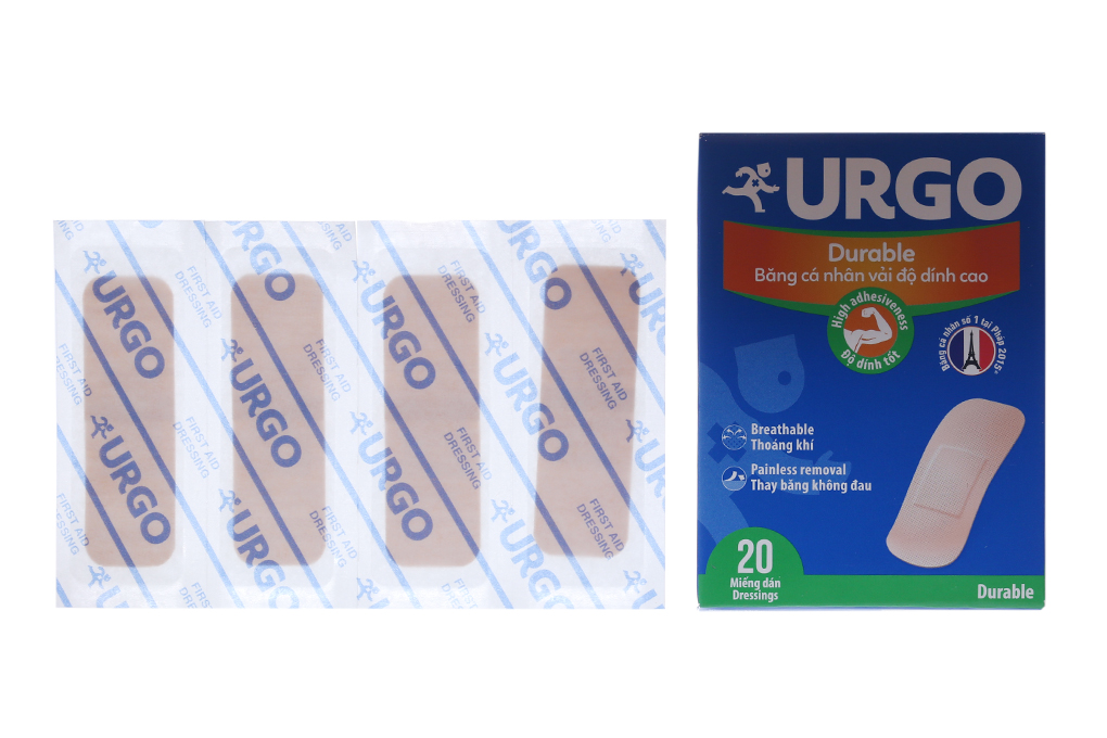 Băng cá nhân vải Urgo Durable (2 x 6cm)