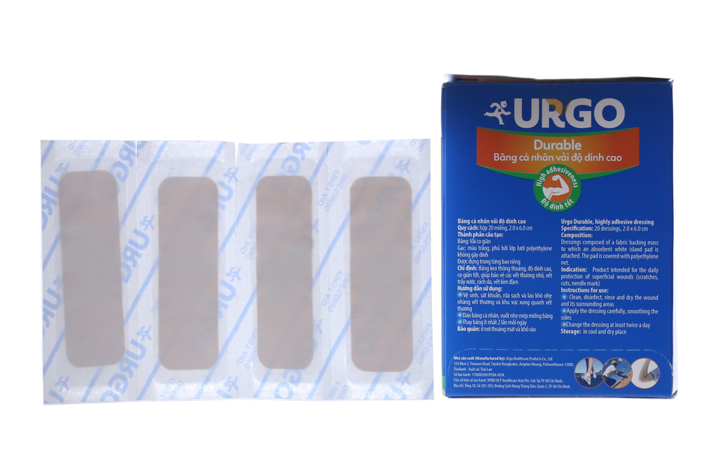 Băng cá nhân vải Urgo Durable (2 x 6cm)