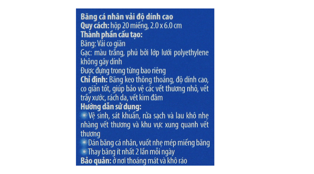 Băng cá nhân vải Urgo Durable (2 x 6cm)